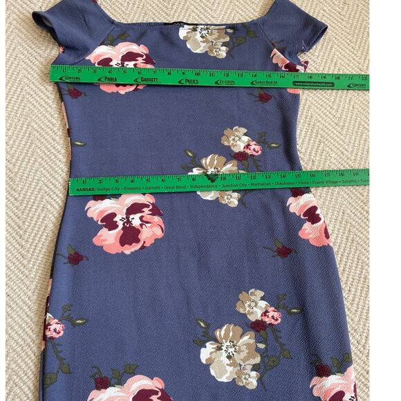 Brat Star Short Sleeve Floral Large Y2K 90S Style Midi Dress - Picture 5 of 7